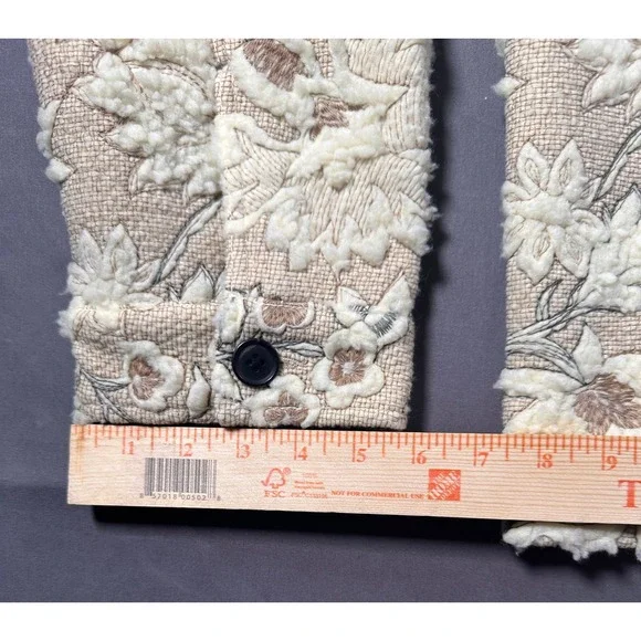 Abercrombie & Fitch Floral Tapestry Workwear Jacket Tan Cream XXL AF-1892